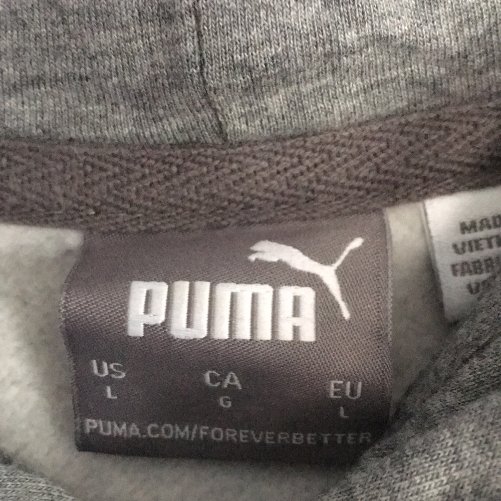 Puma Hoodie Sweatshirt in Marled Gray - Picture 4 of 6